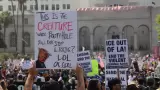 Protesta en Los ngeles contra redadas migratorias y militarizacin de EEUU